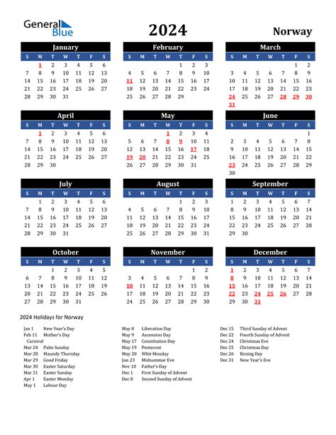 public holidays norway 2024